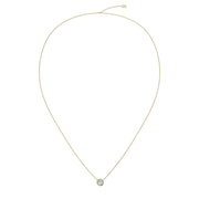 Pendentif diamant naturel rond 0.50 carat or jaune Barbara
